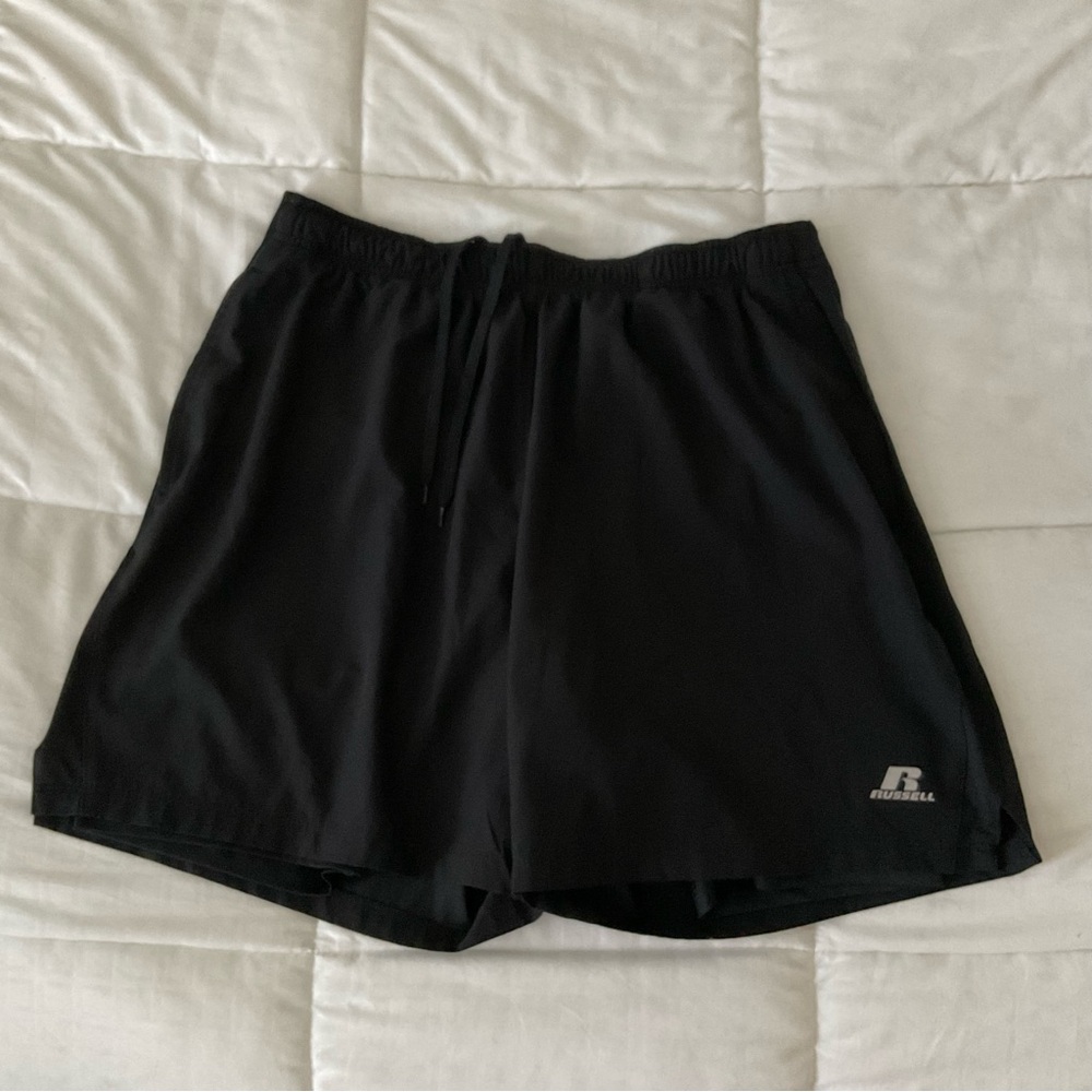 Russell Athletic Black and Gray Performance Shorts